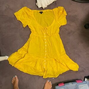 J. Crew Factory Sunny Yellow Mini Dress
